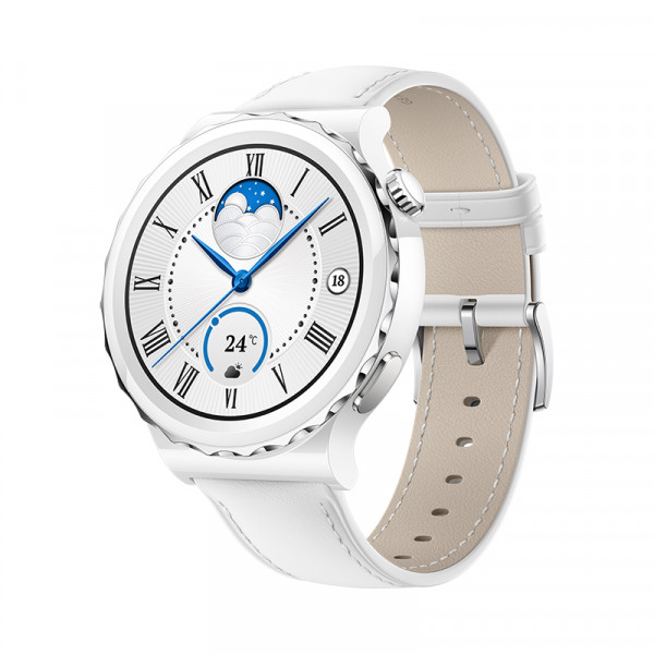 HUAWEI Watch GT 3 Pro White Ceramic 43 mm nahkaranneke 55028825