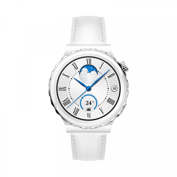 HUAWEI Watch GT3 Pro White Ceramic 43 mm nahkaranneke 55028825