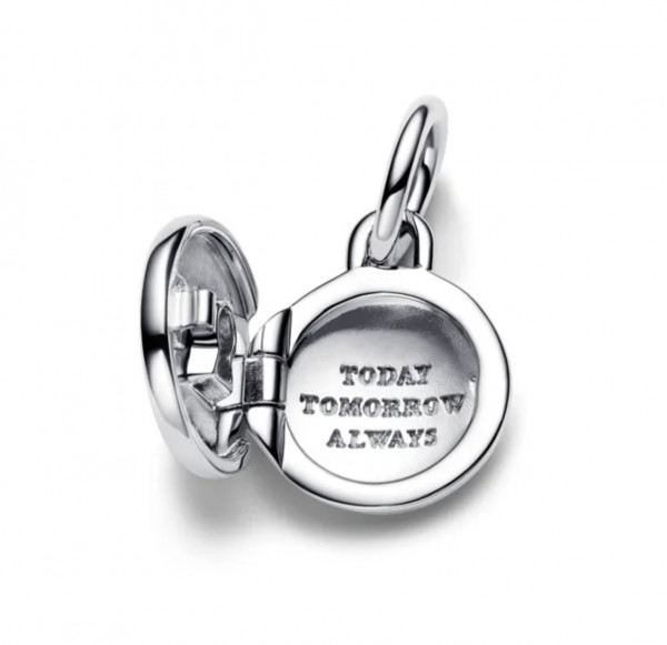 Pandora Moments Openable & Engravable Love Locket Dangle Charm Sterling silver hela 793066C01