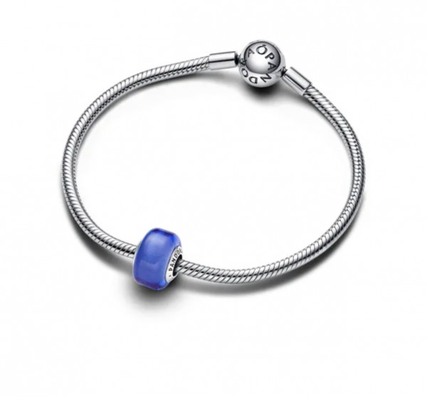 Pandora Moments Blue Mini Murano Glass Charm Sterling silver hela 793105C00