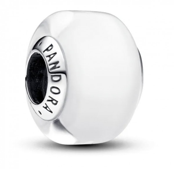 Pandora Moments White Mini Murano Glass Charm Sterling silver hela 793118C00
