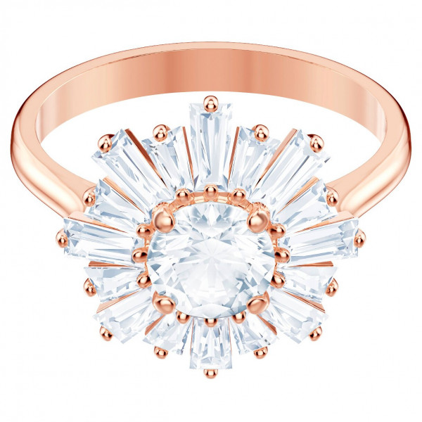 SWAROVSKI Sunshine Ring, White, Rose gold plating 5459599