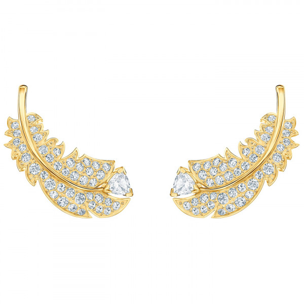 SWAROVSKI Nice Stud Pierced Earrings, White, Gold-tone plated 5505623