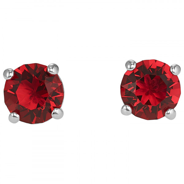 SWAROVSKI Attract Stud Pierced Earrings, Red, Rhodium plated 5493979
