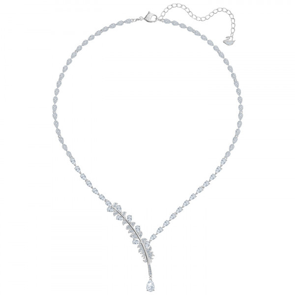 SWAROVSKI Nice Necklace, White, Rhodium plated 5493401