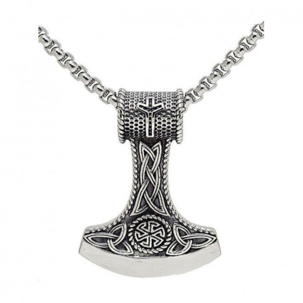 Northern Viking Jewelry NVJRS066 Algiz Axehead kaulakoru