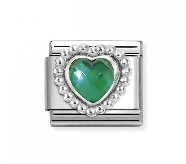 Nomination classic Silver Green stoneheart 330605/004