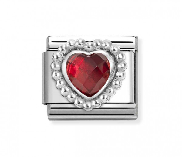 Nomination classic Silver Red stoneheart 330605/005
