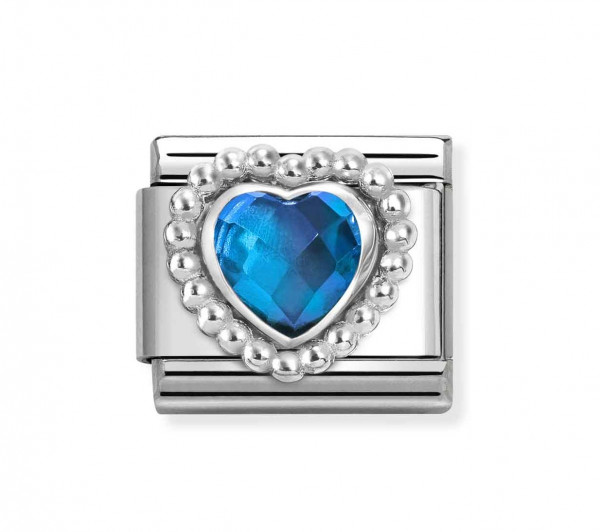 Nomination classic Silver Blue stoneheart 330605/007