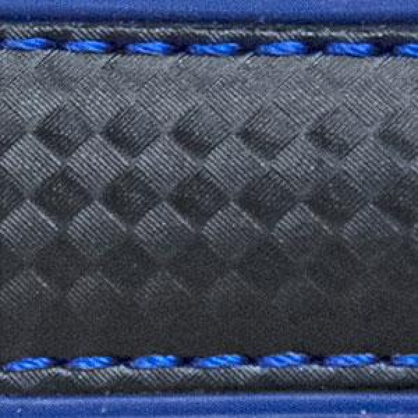 PYRY musta silikoniranneke siniset tikkaukset 20-24mm