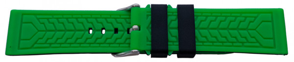 PYRY musta/vihreä silikoniranneke 20-24mm