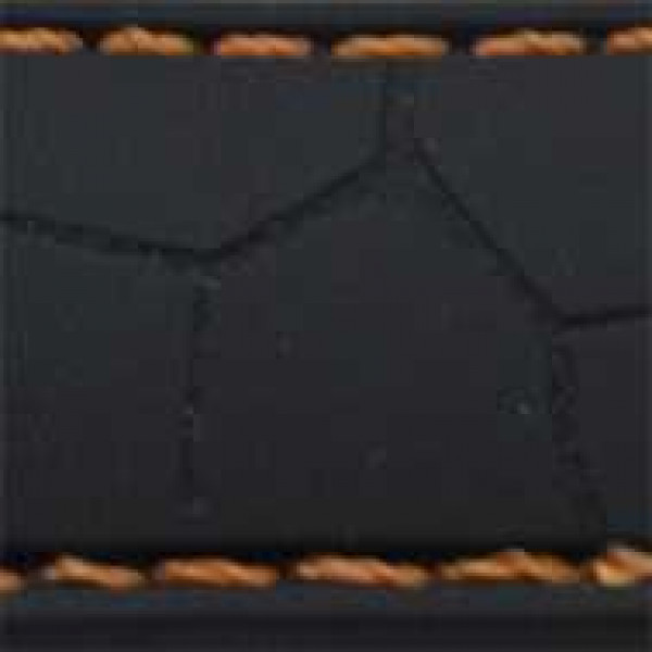 PYRY musta silikoniranneke oranssi tikkaus ja krokokuviolla 20-22mm