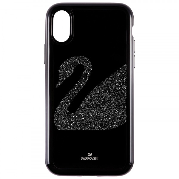 SWAROVSKI Swan Fabric Smartphone case with integrated Bumper, iPhone® X/XS, Black 5458420